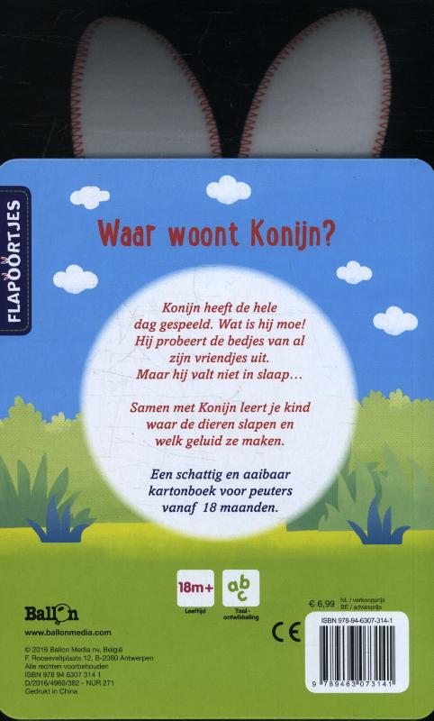 Achterkant van Flapoortjes - konijn