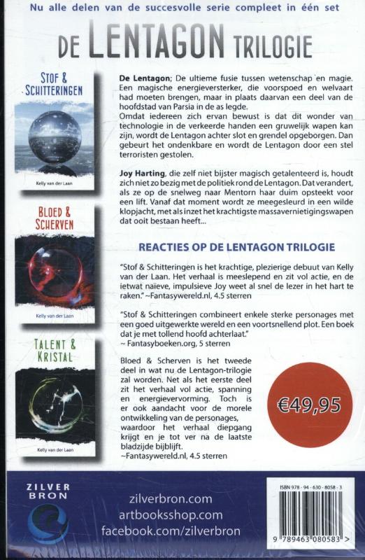 Achterkant van De Lentagon trilogie
