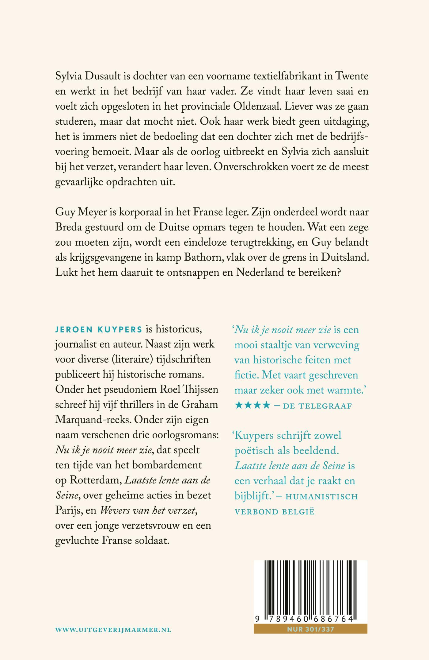 Achterkant van Wevers van het verzet
