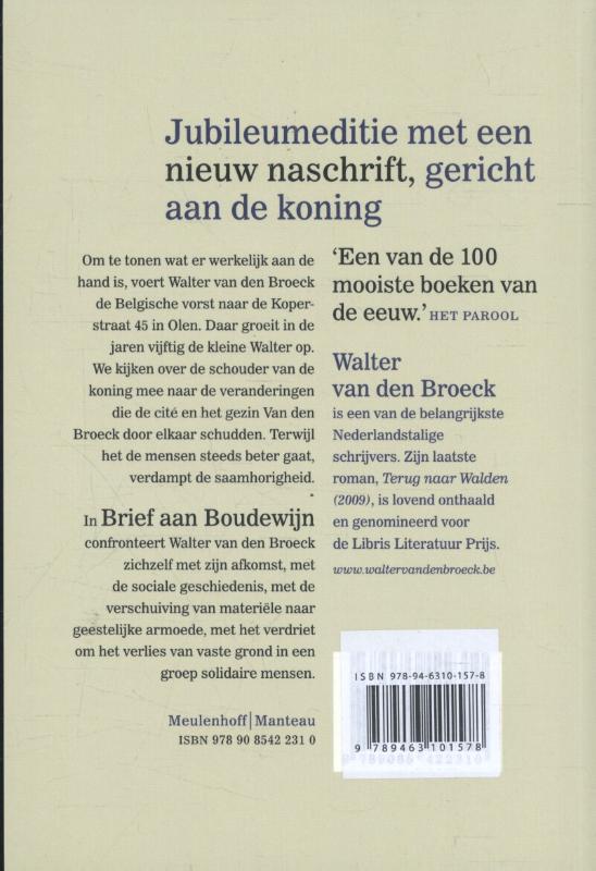 Achterkant van Brief aan Boudewijn