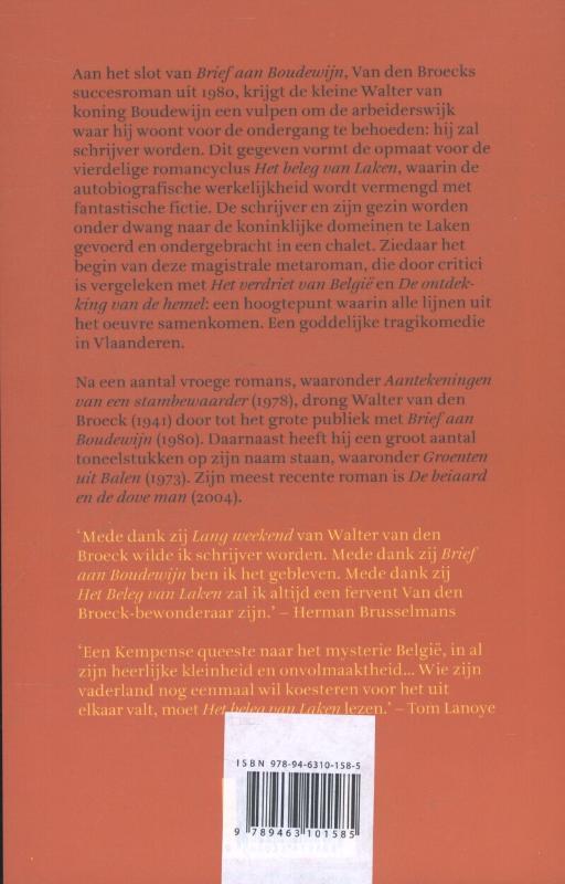 Achterkant van Het beleg van Laken