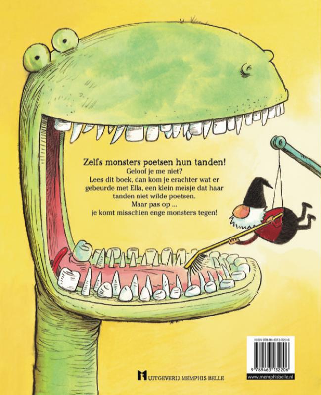 Achterkant van Zelfs monsters poetsen hun tanden!