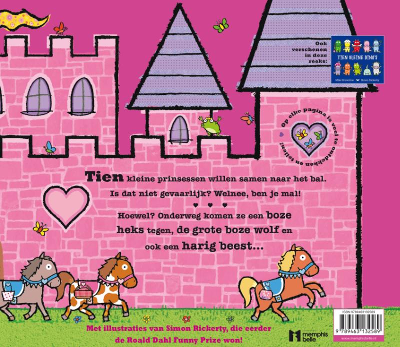 Achterkant van Tien kleine prinsessen