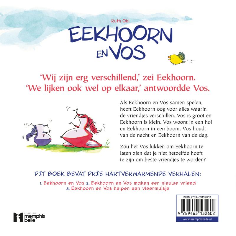 Achterkant van Eekhoorn en Vos
