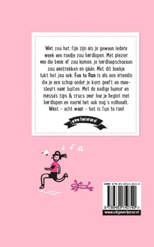 Achterkant van Fun to run