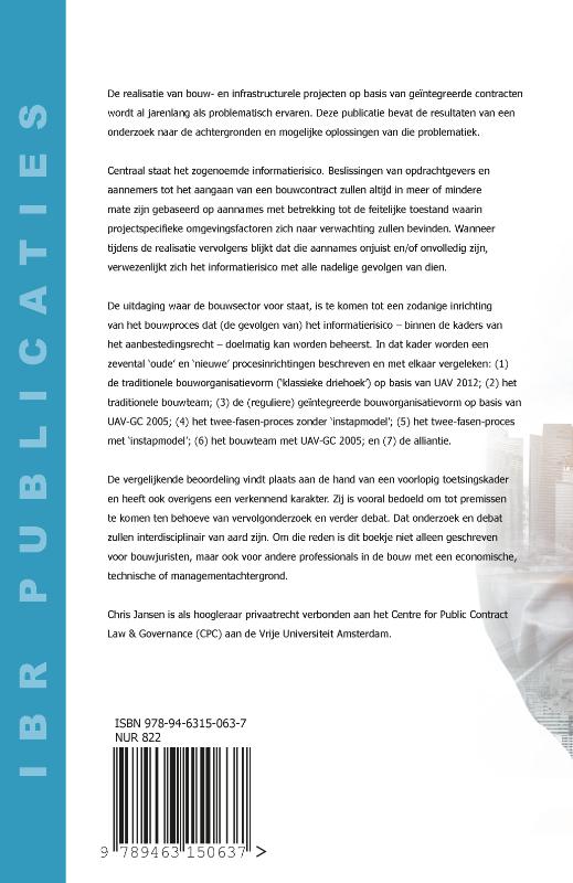 Achterkant van Herbezinning op de aanbesteding en realisatie van geïntegreerde bouwprojecten