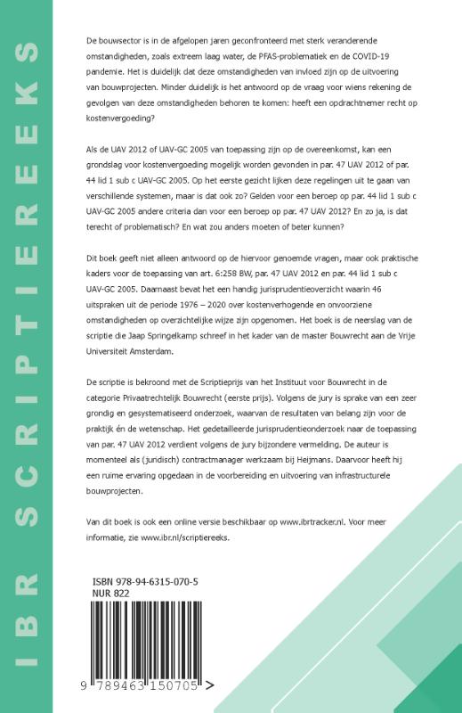 Achterkant van Kostenverhogend of onvoorzien: een groot verschil of is dát te overzien?