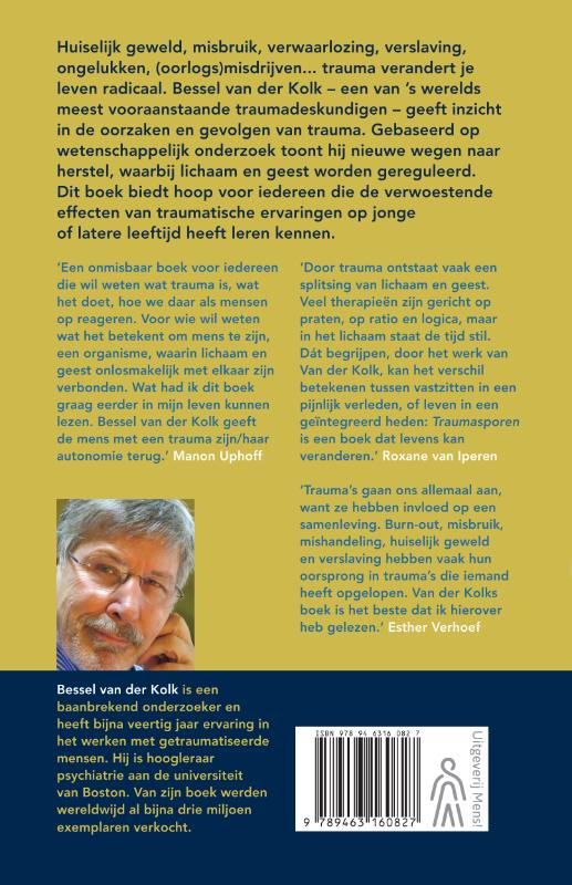 Achterkant van Traumasporen in lichaam, brein en geest