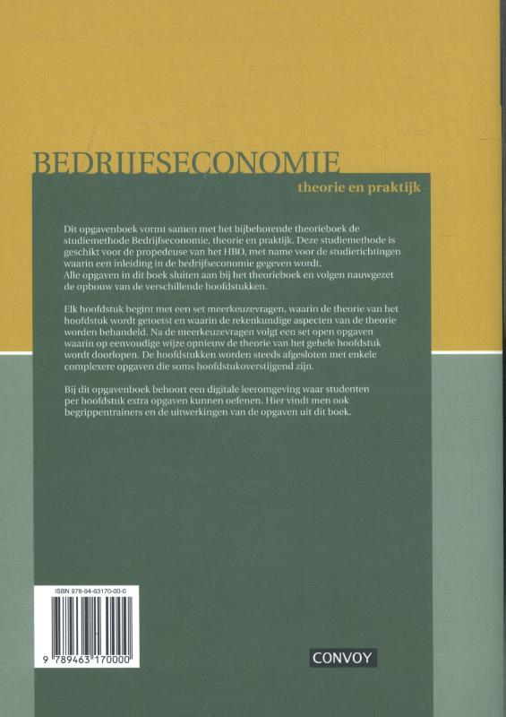 Achterkant van Opgavenboek