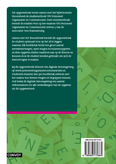 Achterkant van Opgavenboek