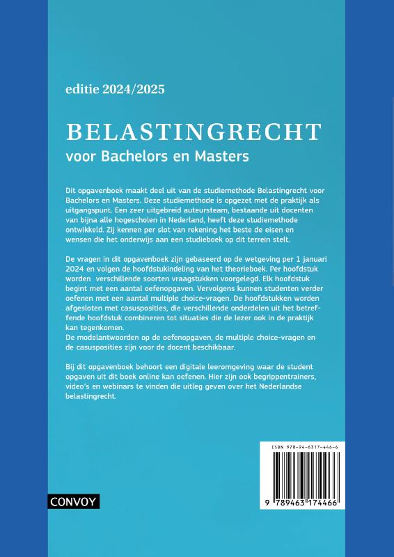 Achterkant van Opgavenboek