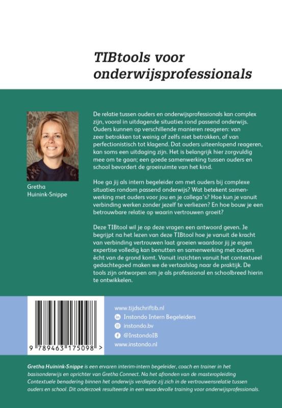 Achterkant van Samenwerken met ouders!
