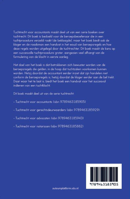 Achterkant van Tuchtrecht voor accountants