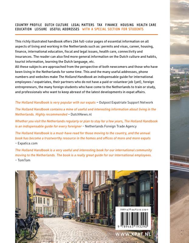Achterkant van Holland Handbook 2026-2027