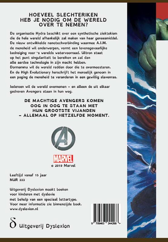 Achterkant van Avengers