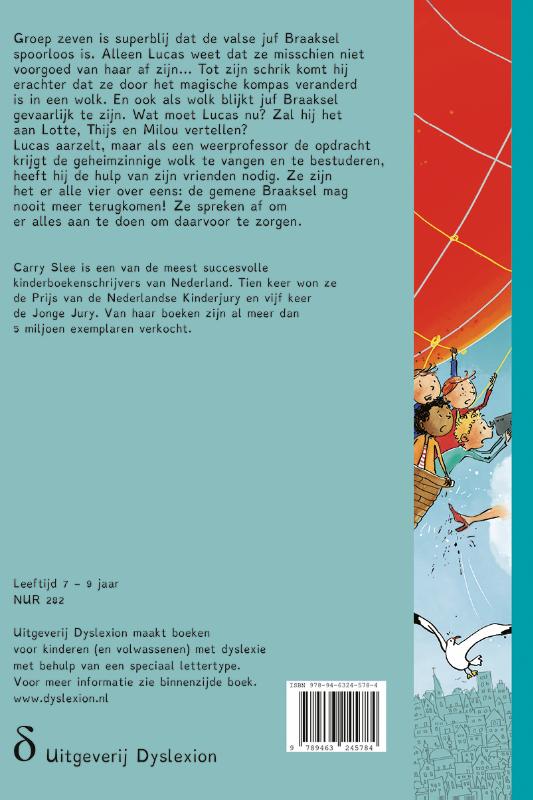 Achterkant van Juf Braaksel en de Woeste Achtervolging