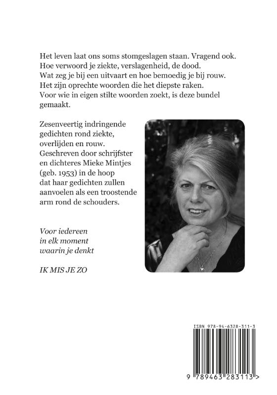 Achterkant van Ik mis je zo