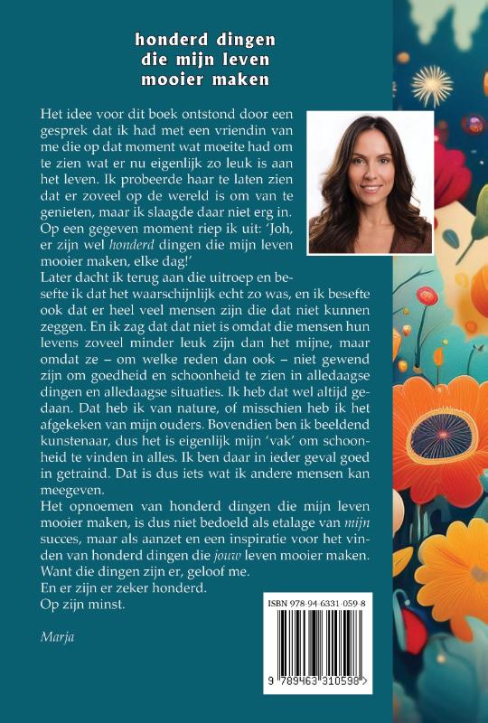 Achterkant van Honderd dingen die mijn leven mooier maken