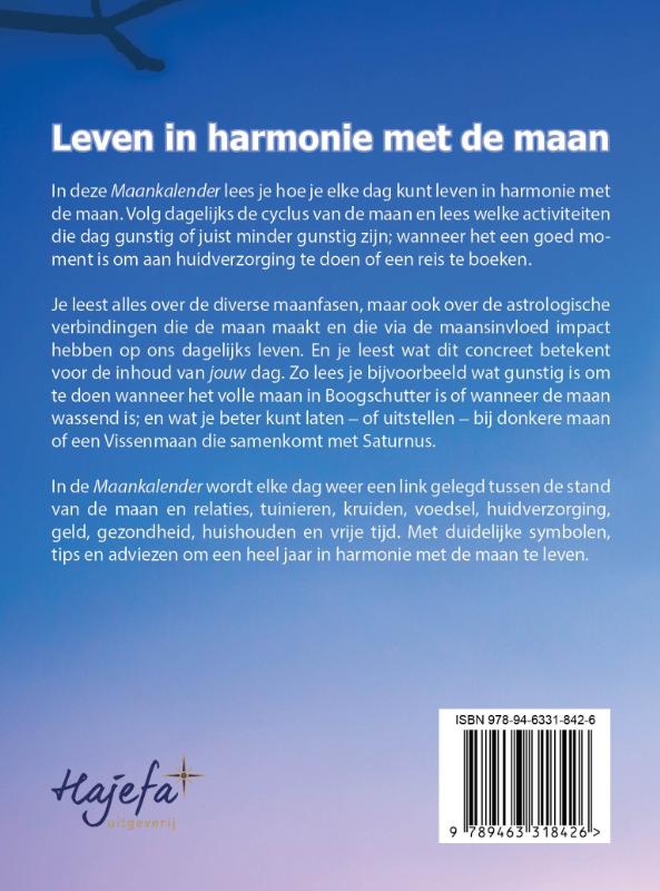 Achterkant van Maankalender 2027