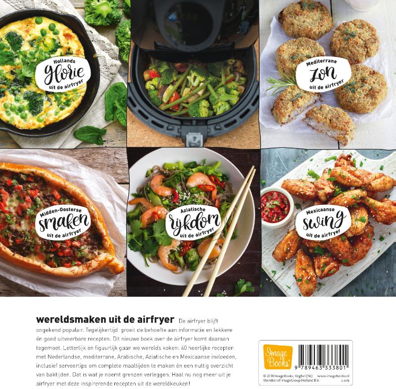 Achterkant van Wereld smaken uit de airfryer