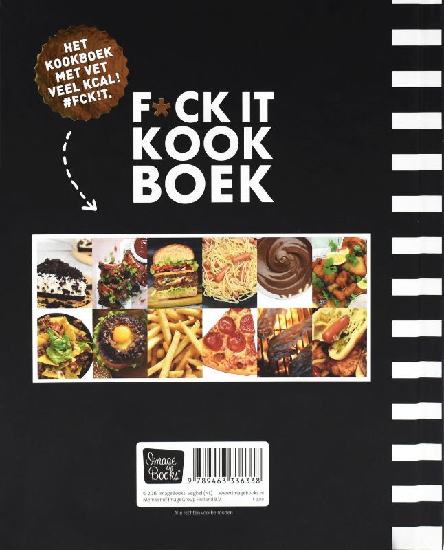 Achterkant van F*CK-it kookboek