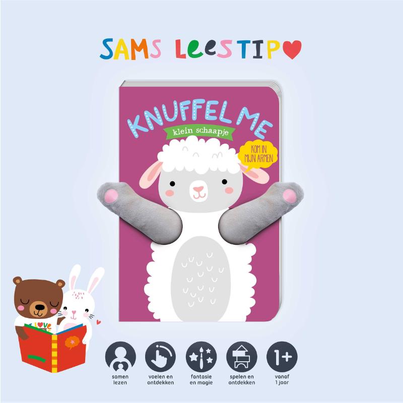 Achterkant van Knuffel me - Klein schaapje