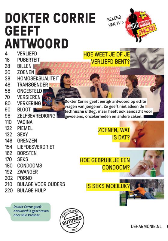 Achterkant van Dokter Corrie geeft antwoord