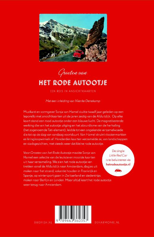 Achterkant van Groeten van het rode autootje