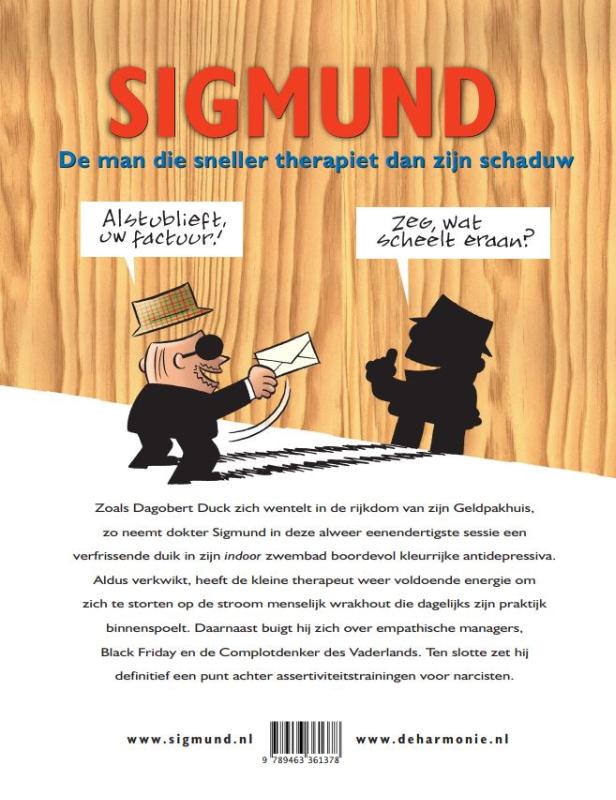 Achterkant van Sigmund eenendertigste sessie