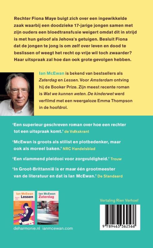 Achterkant van De kinderwet