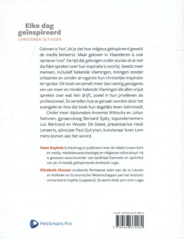 Achterkant van Elke dag geinspireerd