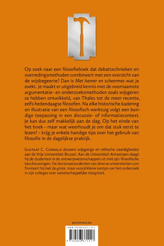 Achterkant van Met hamer en scheermes