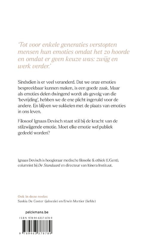Achterkant van Een kleine filosofie van grote emoties