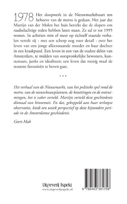 Achterkant van Berichten uit een Amsterdams kraakhuis 1978-1995