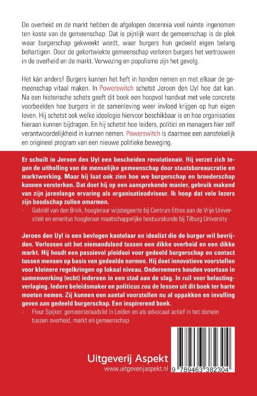 Achterkant van Powerswitch naar een vitale samenleving