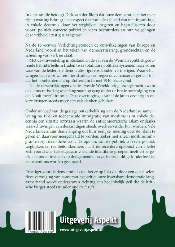 Achterkant van Verdamping van de Nederlandse democratie