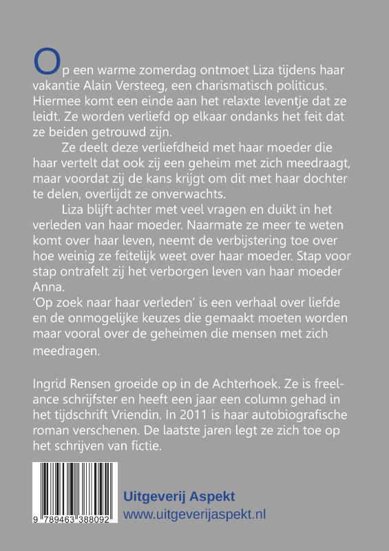 Achterkant van Op Zoek Naar Haar Verleden (GLB)