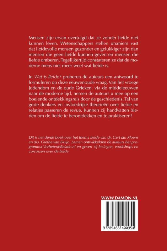 Achterkant van Wat is liefde?
