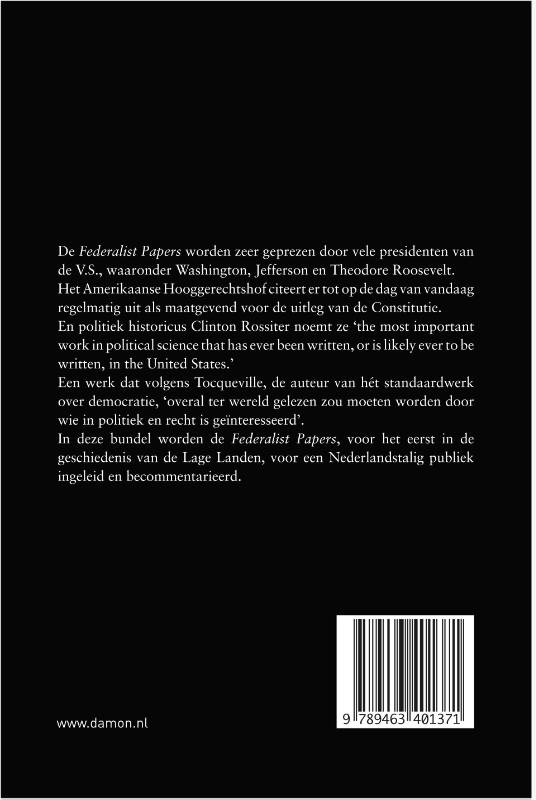 Achterkant van De Federalist Papers