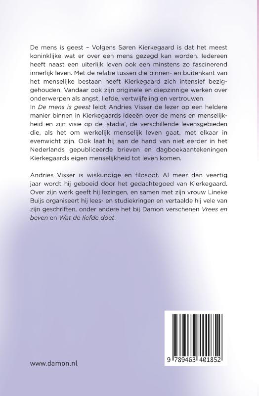 Achterkant van De mens is geest