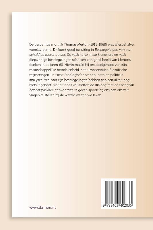 Achterkant van Bespiegelingen van een schuldige toeschouwer