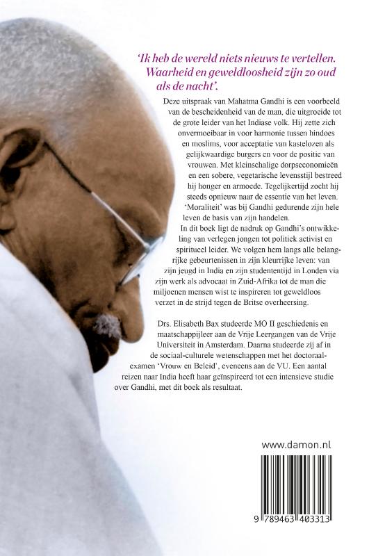 Achterkant van Gandhi
