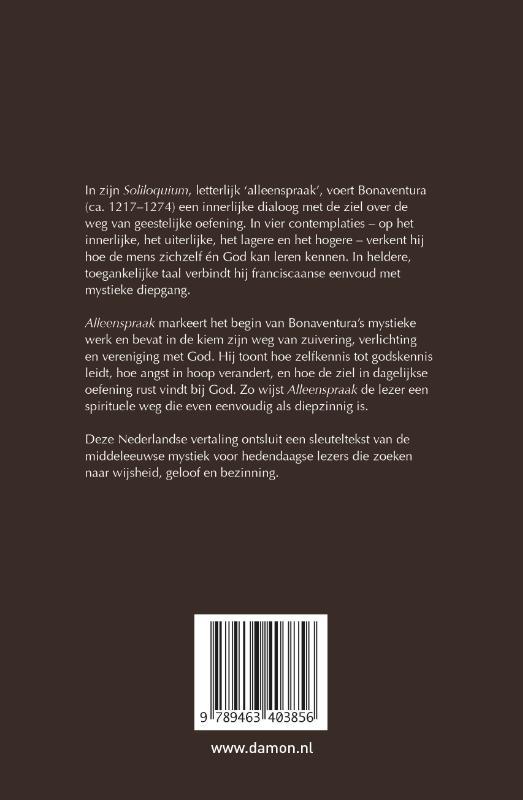 Achterkant van Alleenspraak