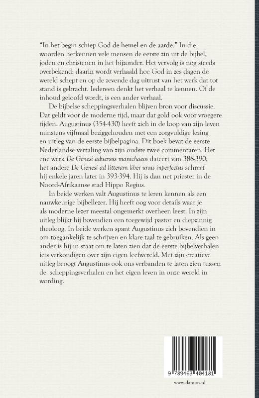 Achterkant van Onze wereld in wording