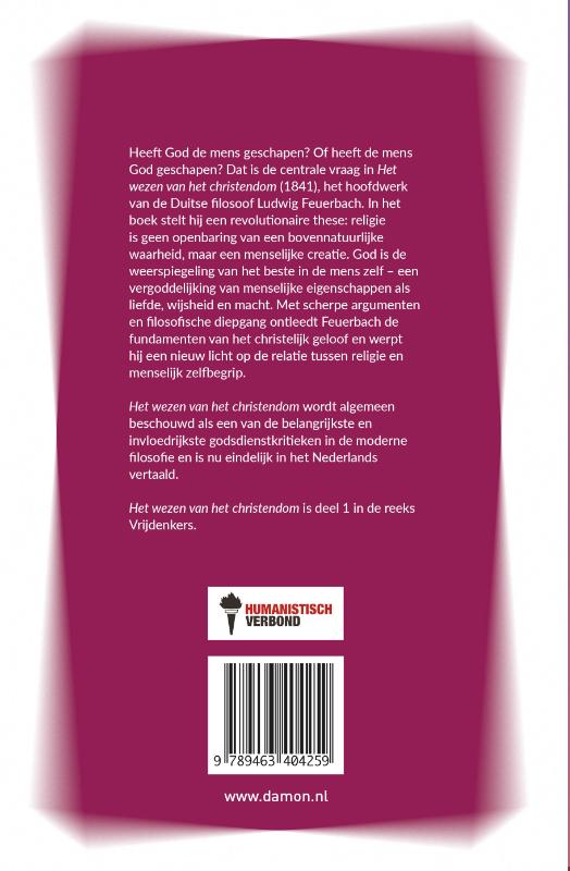 Achterkant van Het wezen van het christendom