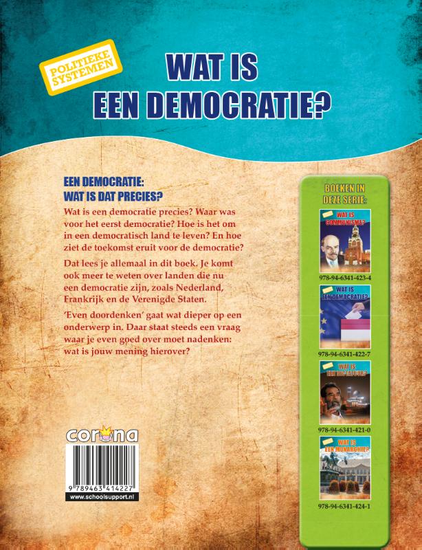 Achterkant van Wat is een democratie?