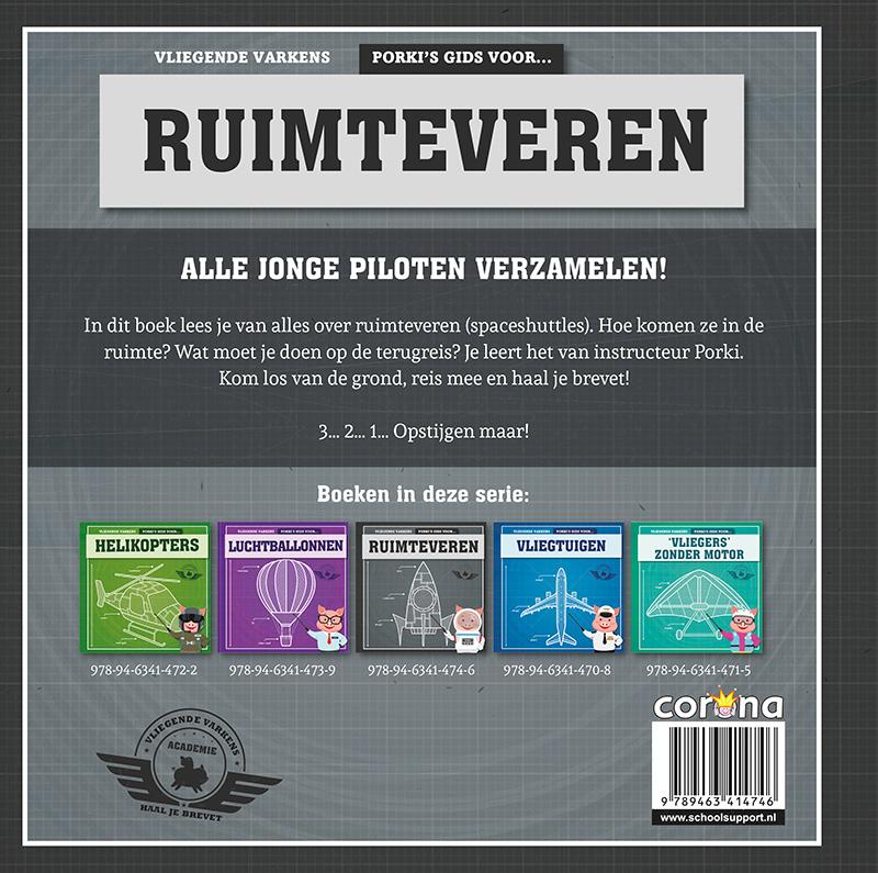 Achterkant van Porki's gids voor ruimteveren
