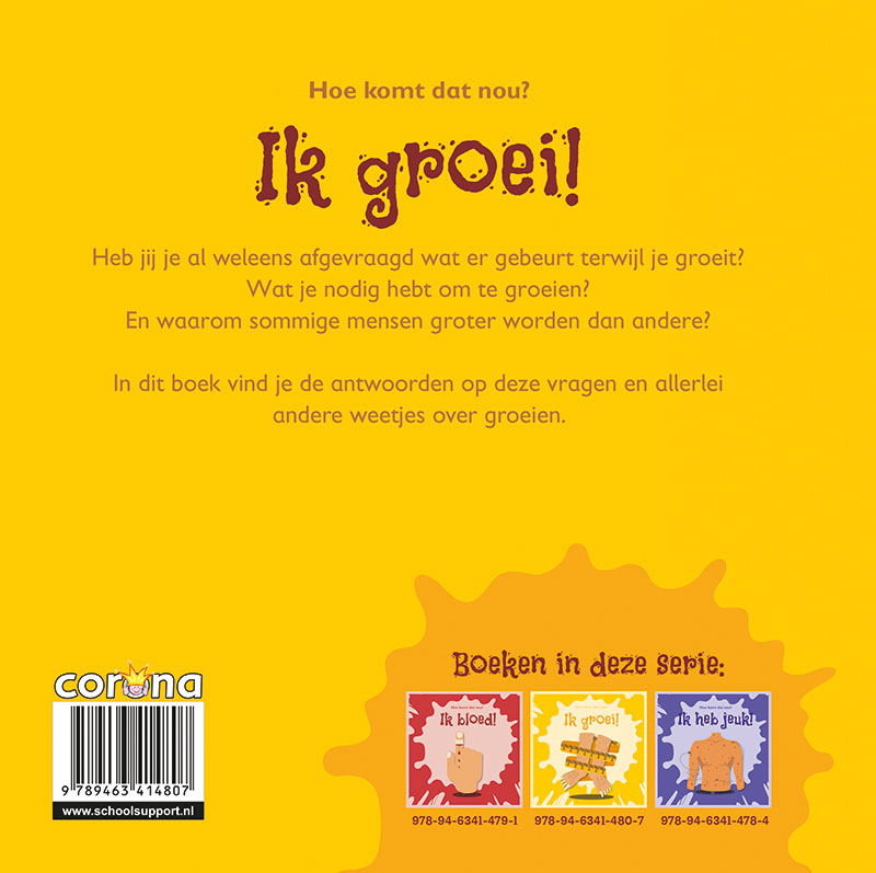 Achterkant van Ik groei!