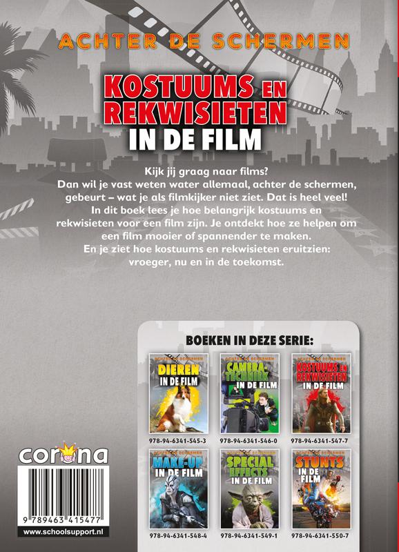 Achterkant van Kostuums en rekwisieten in de film