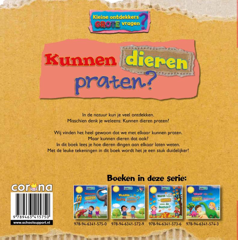 Achterkant van Kunnen dieren praten?